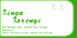 kinga korenyi business card